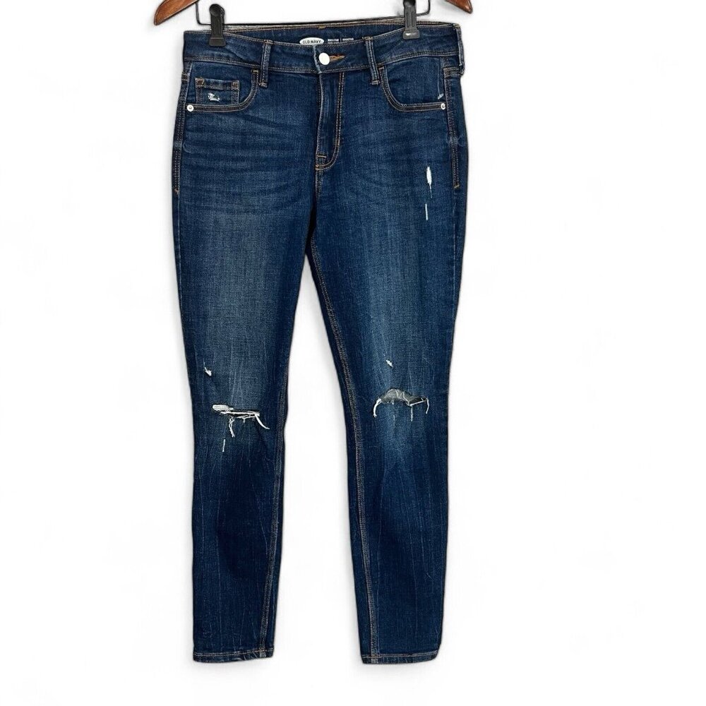 Old Navy Jeans Womens Size 8 Blue Denim Rockstar Super Skinny Casual
